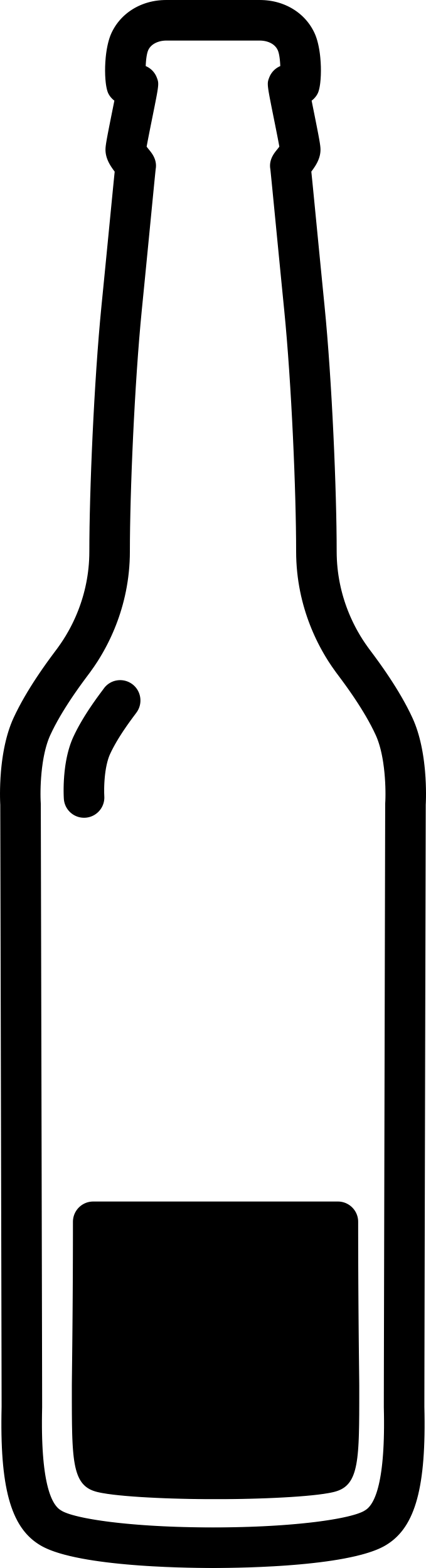 Beer Bottle Almost Empty Outline Icon Svg Set Free Vectors